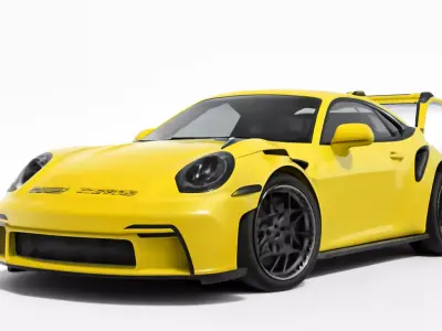  High Performance Yellow Sports Coupe 3D model