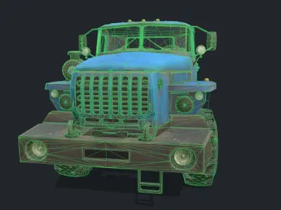 Ural 4320 Low-poly 3D model