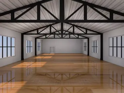Loft Warehouse Interior 3D model
