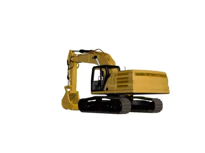 Excavator 3D Model Heavy Construction Earthmoving Machine 01 3D model