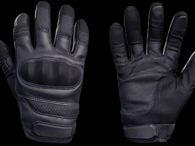 Tactical Gloves 019 v1 Low-poly 3D model
