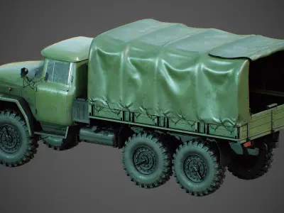 Zil 131 Truck Low-poly 3D model