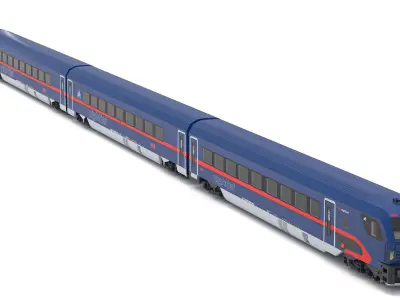 Passenger Train OBB Nightjet Collection 2 3D model