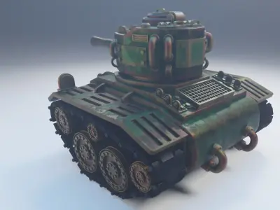  TANK RIGGED AND ANIMATED 3D model