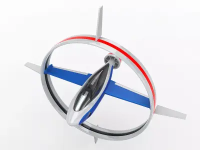 Circle Space Plane 3D model