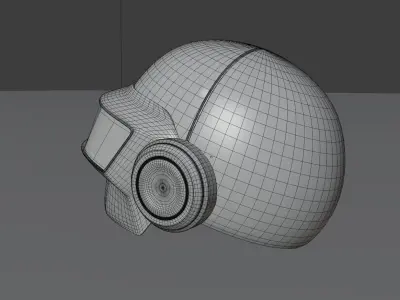 Daft punk Thomas Bangalter helmet 3D model