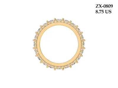 Solitaire Engagement Ring 3D print model 94