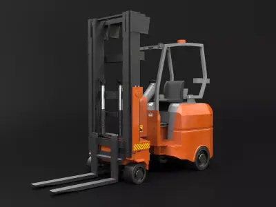 Articulated Electric Forklift 3D model