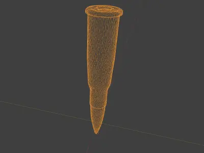 rifle bullet Low-poly 3D model