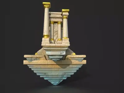 Temple of Radiance Low-poly 3D model
