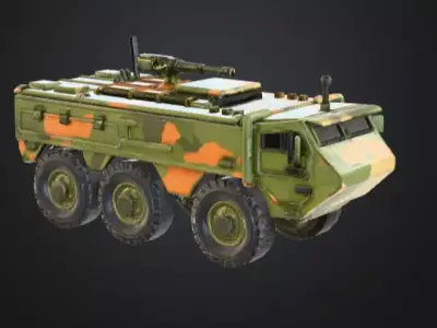 SISU XA185 Armored Personnel Carrier Low-poly 3D model