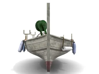 Fishing Boat 06 Low-poly 3D model