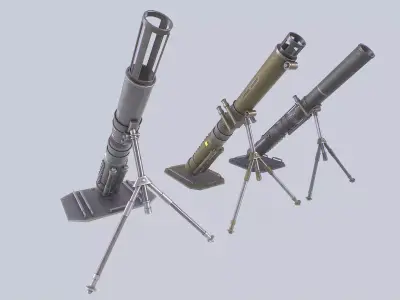 Sci fi mortar collection 3D Model Pack purchase