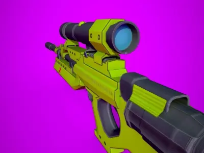 VC32 LOWPOLY fortnite sniper rifle Low-poly 3D model