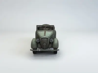 Low Poly Type 95 Kurogane car Low-poly 3D model