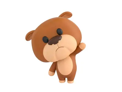 Character145 Rigged Bulldog 3D model