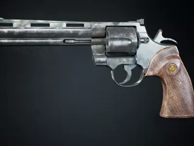 PBR - Western 357 Revolver  - Game-Ready 3D Asset Low-poly 3D model