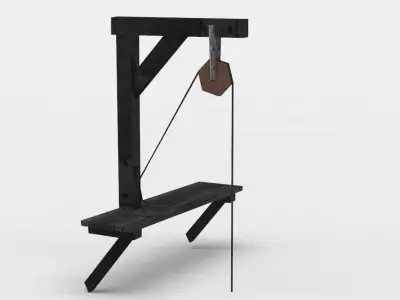 Wooden crane Low-poly 3D model get