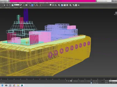 Cargo Container Ship  3D model
