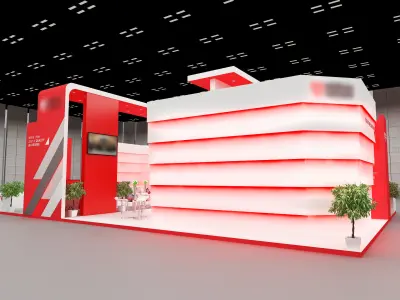 Exhibition Stand Design 00356 Low-poly 3D model