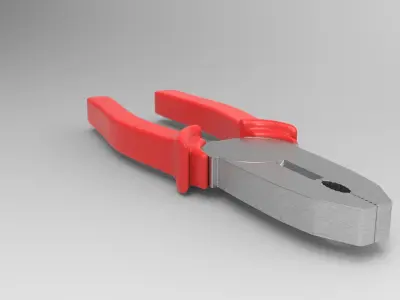 Pliers Low-poly 3D model 4