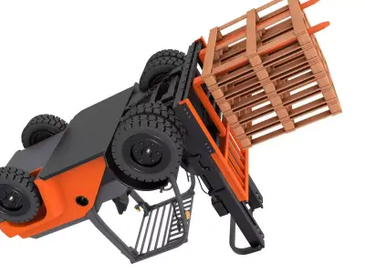 Toyota Pneumatic Forklift 3D model