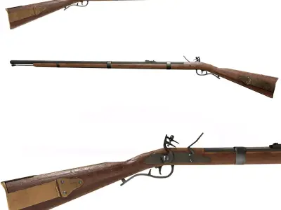 Rifle Springfield 1842 Low-poly 3D model
