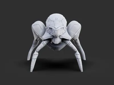 Bundle - 5-QuadLegs BioMech BaseMesh Pack No UVs - Ztool 3D model
