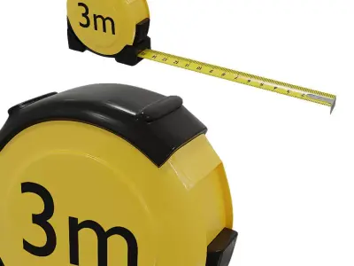 Rigged Measure Tape 3D model