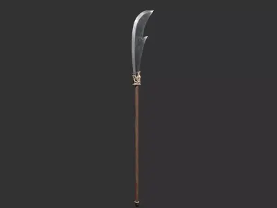 Second Collection of Ancient Chinese melee weapons Low-poly 3D model