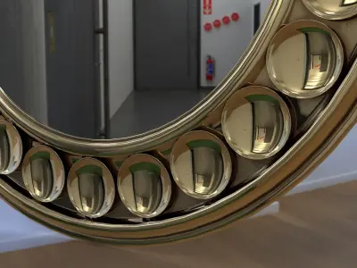 Round mirror frame 001 3d model Low-poly 3D model