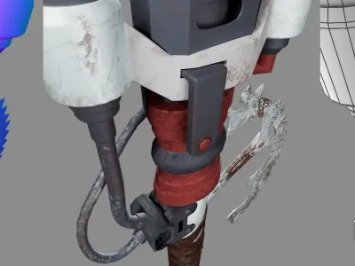 Post-Apocalyptic Bicycle Sword 3D model