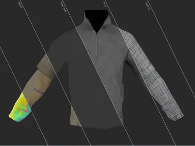 Austrian Police Cobra Tactical Shirt Officer Clothing Uniform  Low-poly 3D model