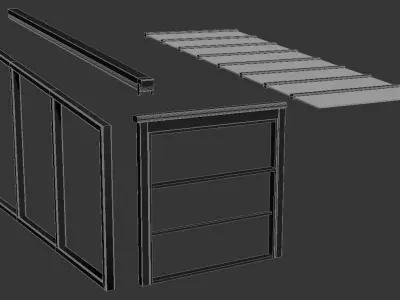 Cafe Exterior Set  Free 3D model
