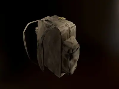 Tactical Backpack Low-poly 3D model