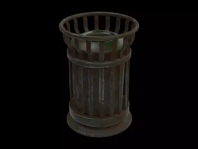 trash bin 01 3D model