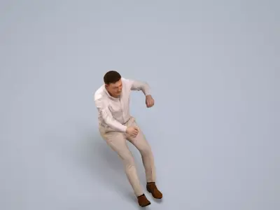 00195Eliot010 - Adult Caucasian man sitting in car driving 3D model