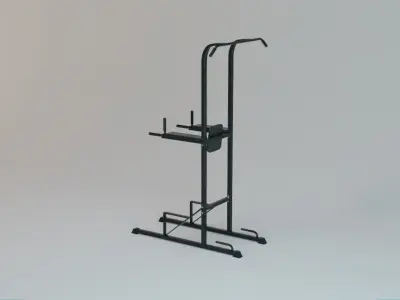 Dip and Pull up Station - Captain Chair - Gym Equipment 3D model