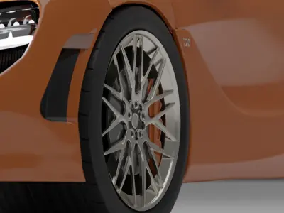 mclaren 720s 2017 yellow 3D model