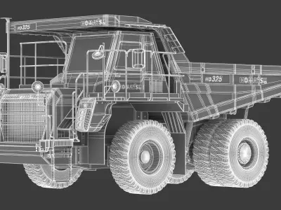 Komatsu HD325-8 Mechanical Truck 3D model
