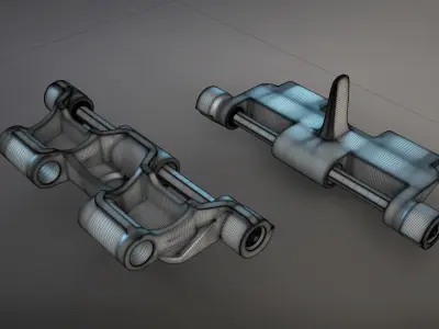 2S3 Akatsiya Track High-Poly 3D model