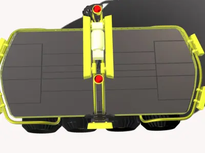 vehicle ugv  6x6 Low-poly 3D model