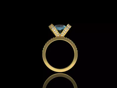 Engagement Ring 3D print model 58