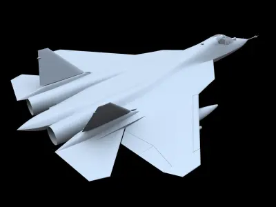 Sukhoi Su-57 Free low-poly 3D model