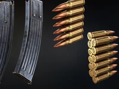 STG-44 Sturmgewehr Low-poly 3D model