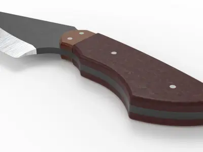 KNIFE Low-poly 3D model 14
