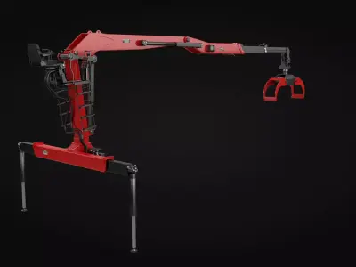 Timber Logging Crane 3D model
