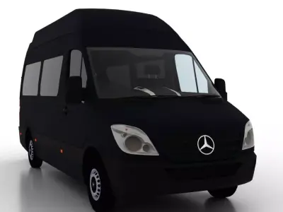 Mercedes Benz Sprinter L2H3 2009 Passenger UK 3D model