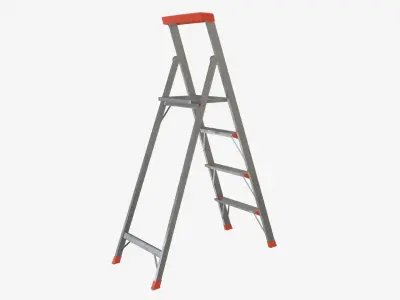 Foldable lightweight stepladder 3D model