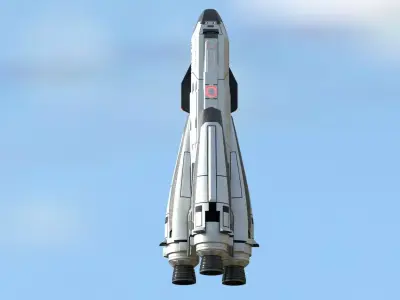 Rocket launch 3D model by BROhere
